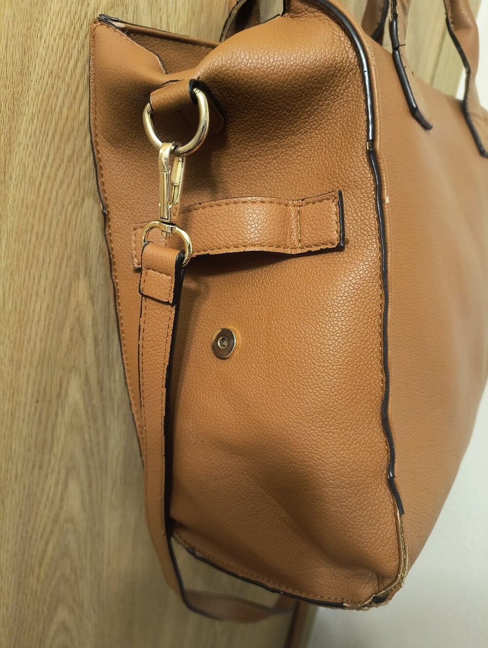 Wrangler Western Whipstitch Tote Crossbody Bag Cognac Brown Handbag Satchel - Picture 8 of 11